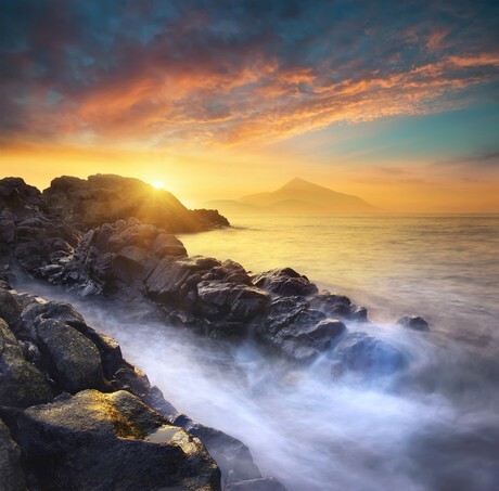 Seascape during sundown